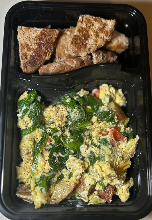Egg Scramble w/ spinach